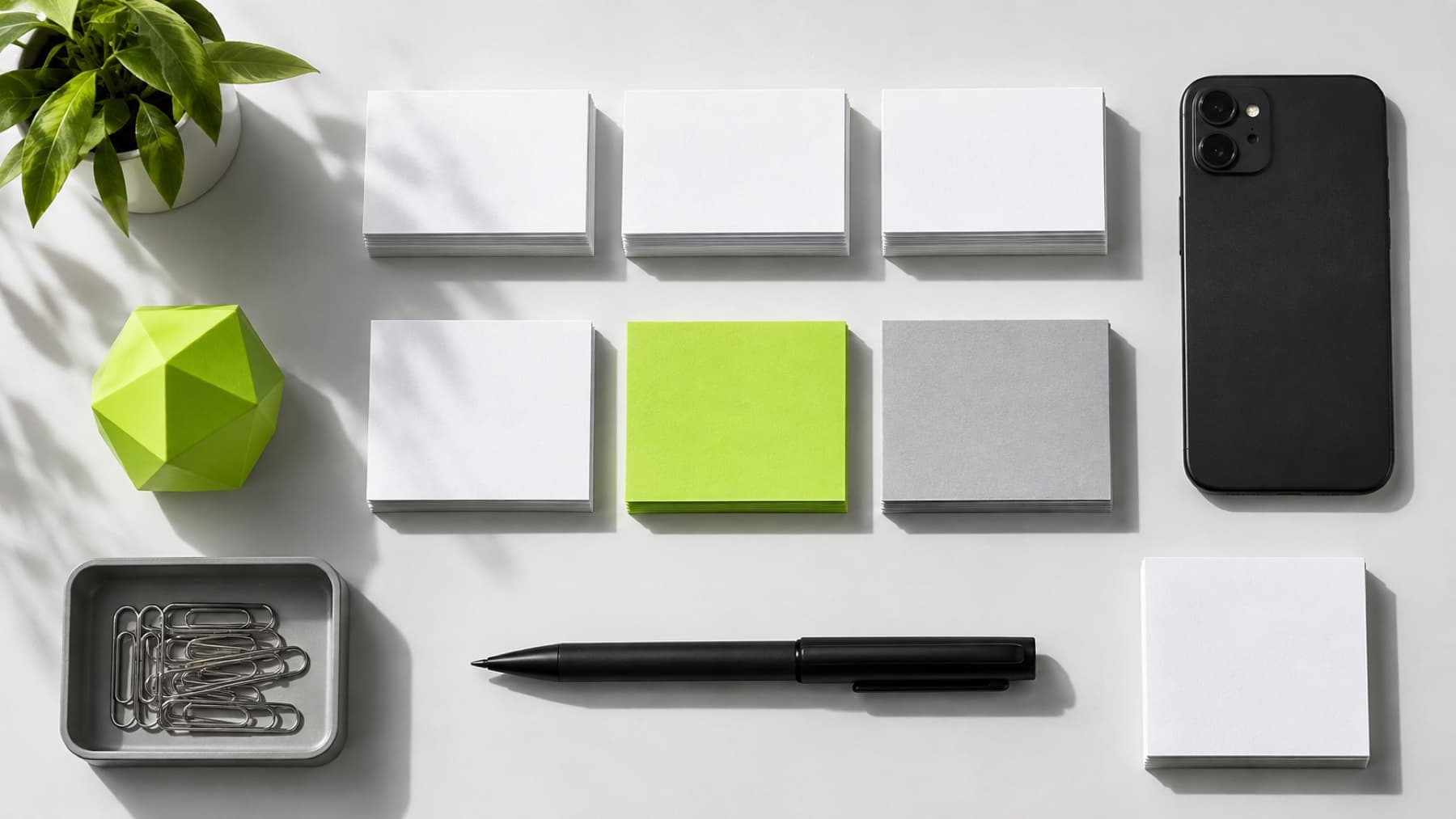 Cartes organisées symbolisant des données CRM structurées